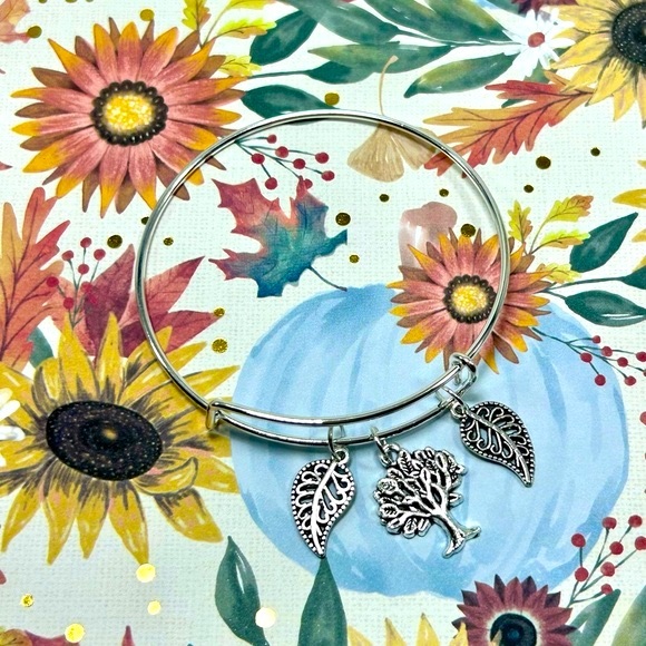 Handmade Fall Bangle Charm Bracelet! - Picture 3 of 3